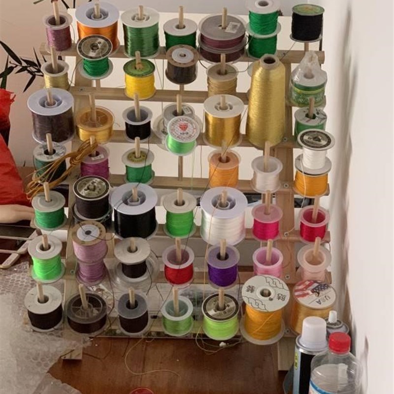 线架玉线架宝塔线架蜡线架实木线架桌V面收纳置物架