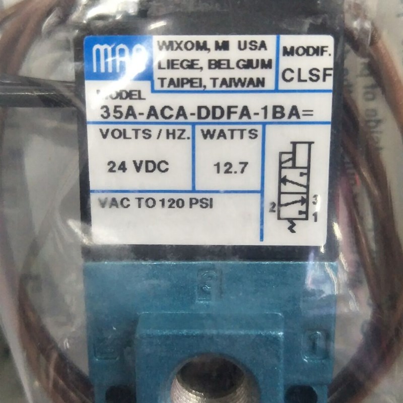 原装正品美国MAC高频点胶电磁阀35A-ACA-DDFA-S1BA耐高温真空阀