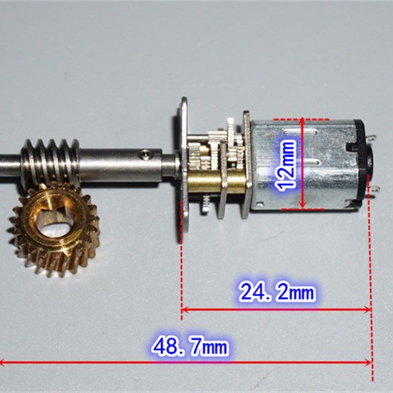 N20精密微型减速电机 3V5V6V航模折叠起落架蜗轮蜗杆减速电机齿轮