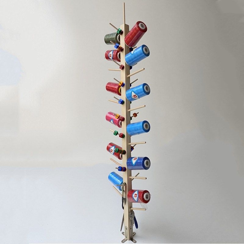 落地线架可移动滑轮实木缝纫线宝塔线玉线毛线珠宝线架收纳架