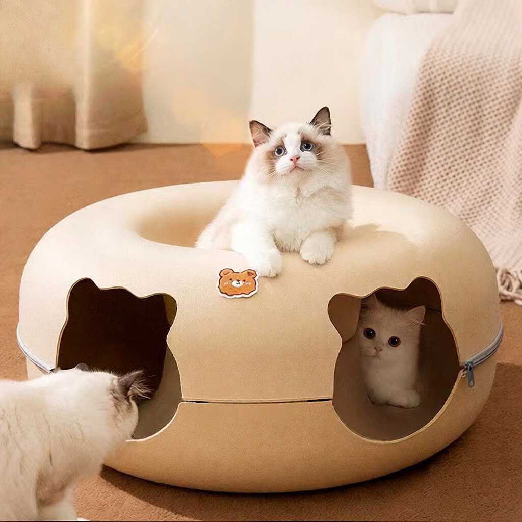 甜甜圈隧道猫窝四季通用猫咪别墅