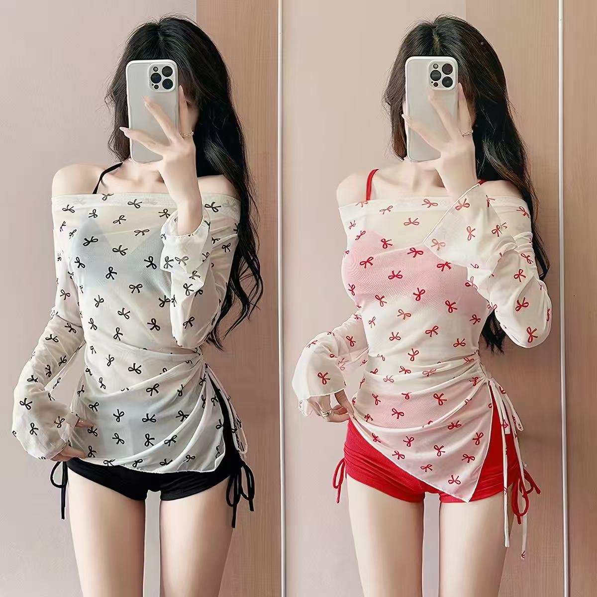 2025新款女分体式三件套游泳衣