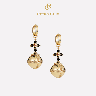 【女神礼物】RC Retro Chic意大利复古时尚首饰 罗马圣球耳环