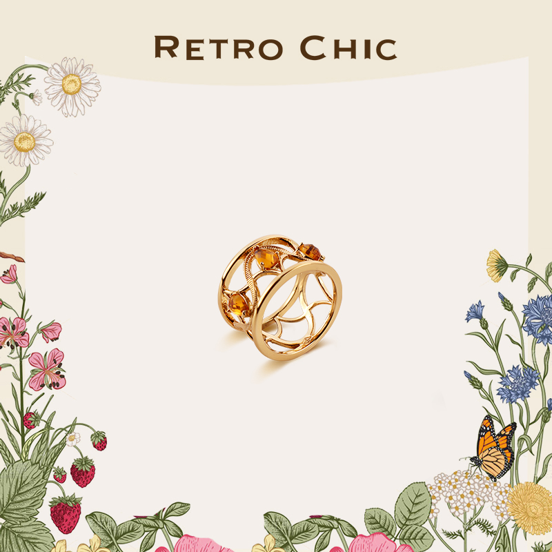 RCRetroChic太阳花戒指高级感