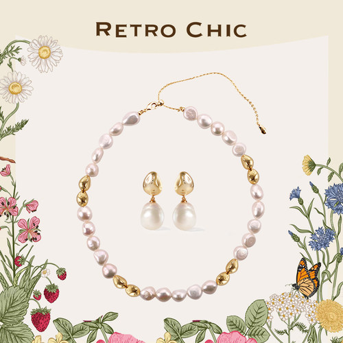 【圣诞礼物】RC Retro Chic意大利复古时尚 伊甸园果实珍珠套装