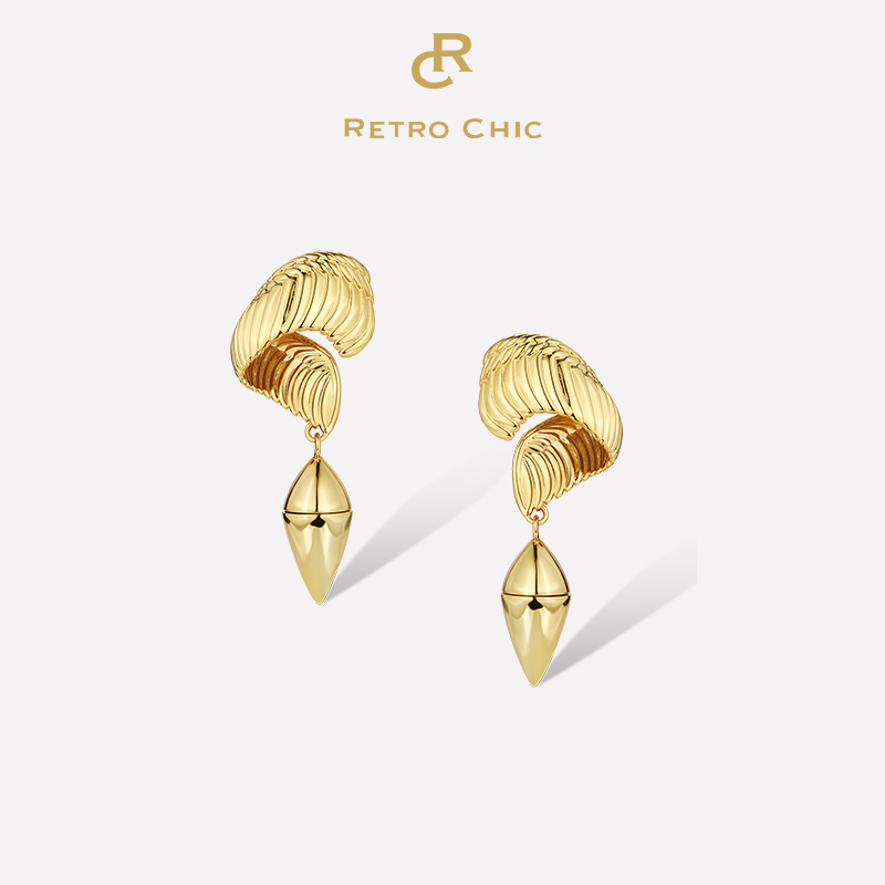 【辛芷蕾同款】Retro Chic意大利复古时尚首饰鹰羽耳环美拉德穿搭