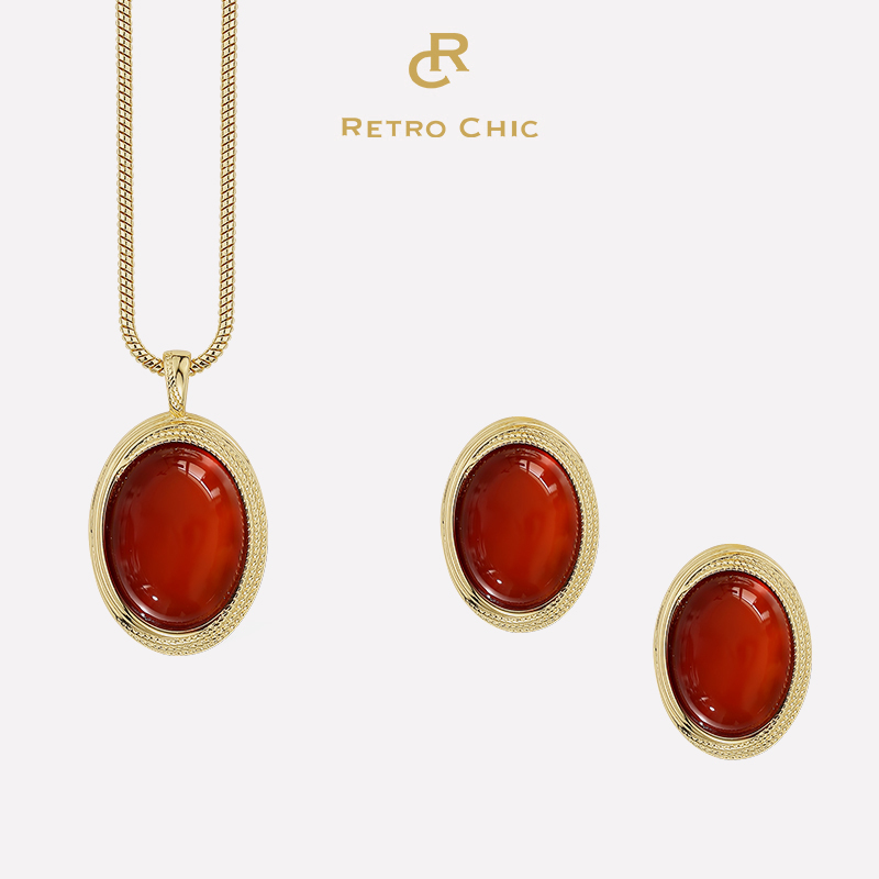 【女神礼物】RC Retro Chic意大利复古时尚首饰 巴比伦红石套装