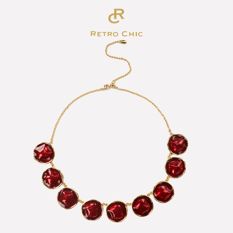 【女神礼物】RC Retro Chic意大利复古时尚首饰 波纹项链气质女生