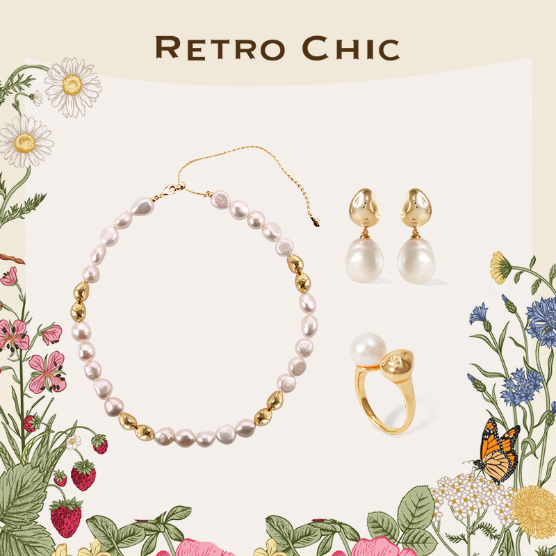2025新品RC Retro Chic意大利复古时尚伊甸园果实珍珠三件套,饰品/流行首饰/时尚饰品新,组合套装,淘宝优惠券,粉丝福利购,淘宝优惠卷