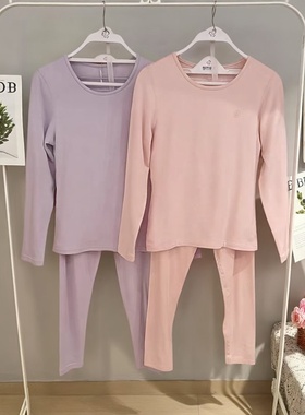 都市丽人女士秋衣秋裤LWH1F2加拿大鹅极寒面料圆领保暖套装