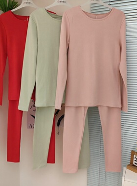 都市丽人正品女士秋衣秋裤LWT9A7舒肤棉96%圆领纯色舒适保暖套装