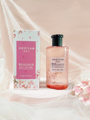 洁姿兰樱花去污去血渍内衣内裤专用洗衣液268ml精美盒装
