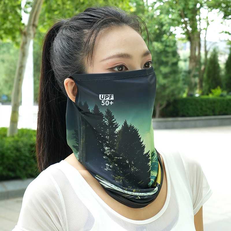 冰丝防晒面罩魔术头巾面巾男迷彩