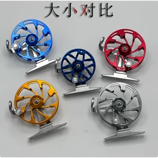 全金属前打轮带泄力倍速轮子超轻谷麦轮风火轮手竿拨鱼线速比冰钓