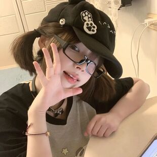 帽子亚文化猫猫猫爪亚比萌宅系猫耳帽子鸭舌帽二次元亚文化萌宅系
