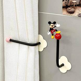 窗帘固定器免打孔扣环浴帘墙勾捆绑带挂钩门帘束带收纳收拢卡扣夹