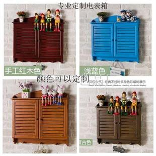 白色百叶电表箱装饰画弱电箱电闸空开多媒体配电遮挡箱装饰盒装饰