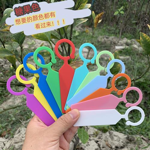 加厚塑料标签果树吊牌环套标签环扣标签记号牌葡萄瓜果标记牌H图片
