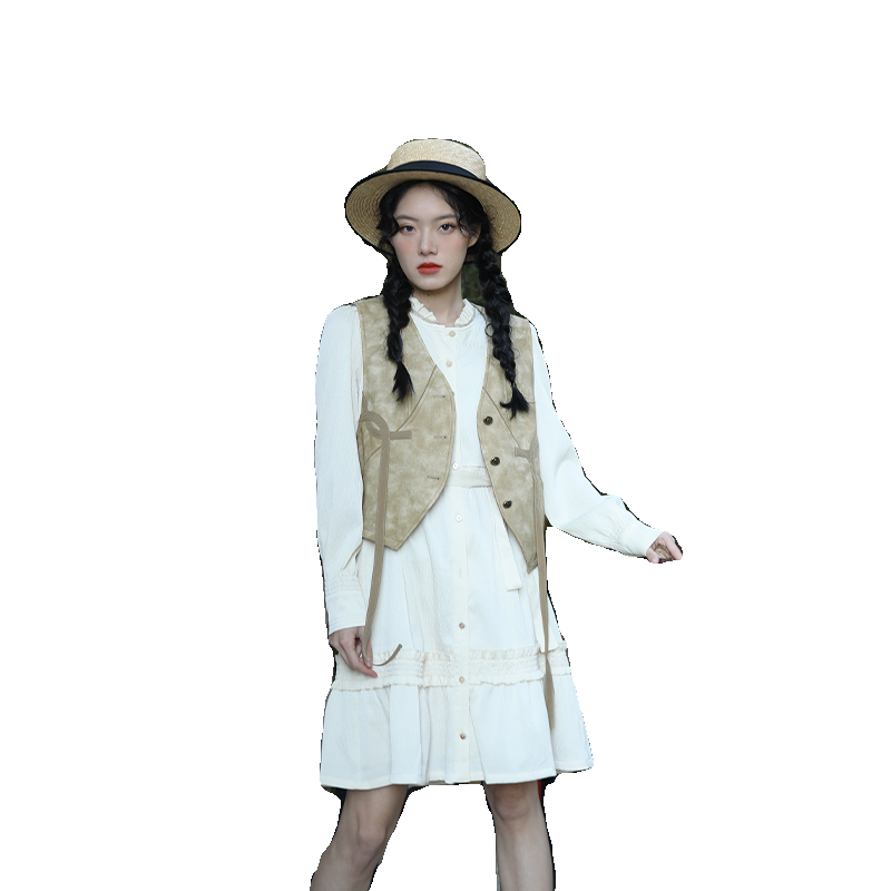 红馆明星同款设计师连衣裙秋季流连衣裙