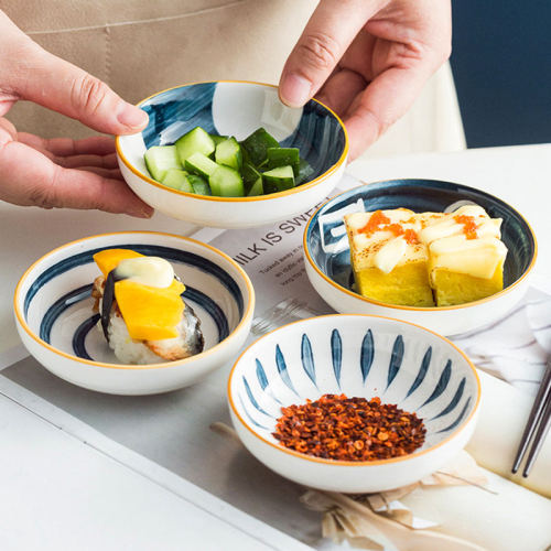 圆形陶瓷蘸料火锅小吃碟
