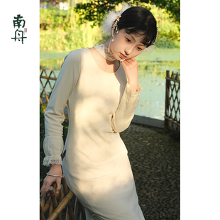 【德绒衬裙】旗袍内搭冬季保暖亲肤材质百搭修身复古曳地吊带衬裙