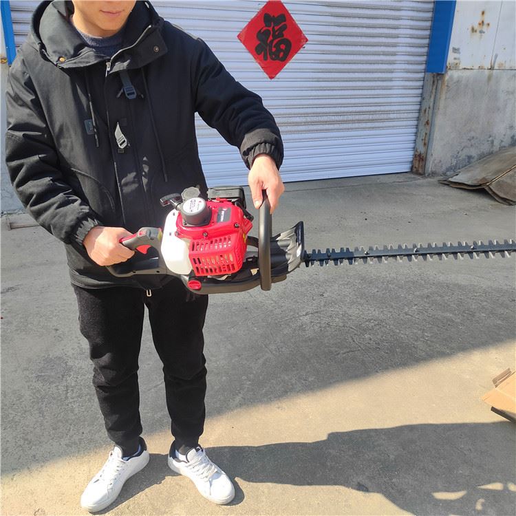 路边绿化松柏冬青球形树篱修剪绿篱机 双刃低噪音环保绿篱机