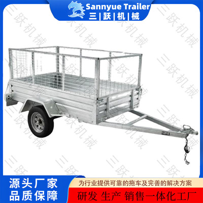 6*4 后翻笼式热镀锌拖车 适合农场和家庭转运 后翻拖车