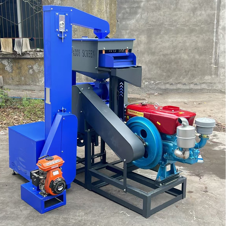 提升上料排杂去石碾米机新款水稻碾米机出口柴油机款大米碾米机