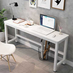 定制圆角80高吧台桌仿实木白色1.8米2.0 2.4/电脑桌窄桌长条桌子
