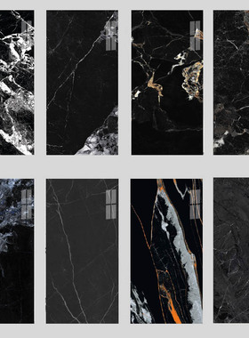 广东佛山通体瓷砖600x1200黑色艺术亮光750x1500墙面奢石地砖防滑