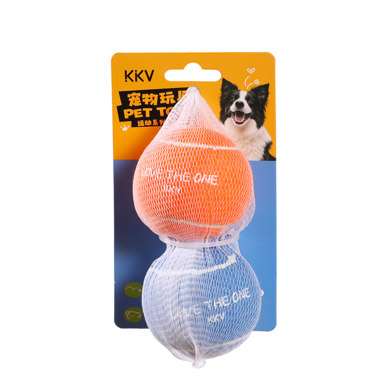 KKV网球系列犬玩具宠物橡胶球磨牙耐咬狗狗解闷互动寻回自嗨