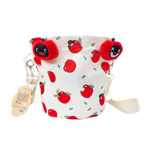 KKV官方Pingu束口抽绳斜挎包可爱卡通百搭学生闺蜜单肩包袋