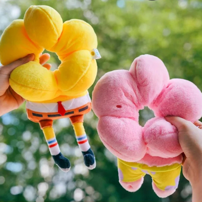 KKV海绵宝宝系列萌趣发圈派大星娃娃搭配卡通装饰女学生毛绒发饰,模玩/动漫/周边/娃圈三坑/桌游,动漫毛绒/抱枕/坐垫,淘宝优惠券,粉丝福利购,淘宝优惠卷