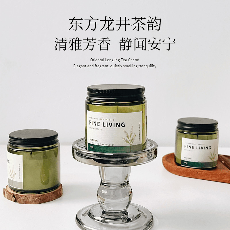 浪漫小众无烟清香精油香薰蜡烛杯天然房间复古仪式蜡香氛摆件伴手