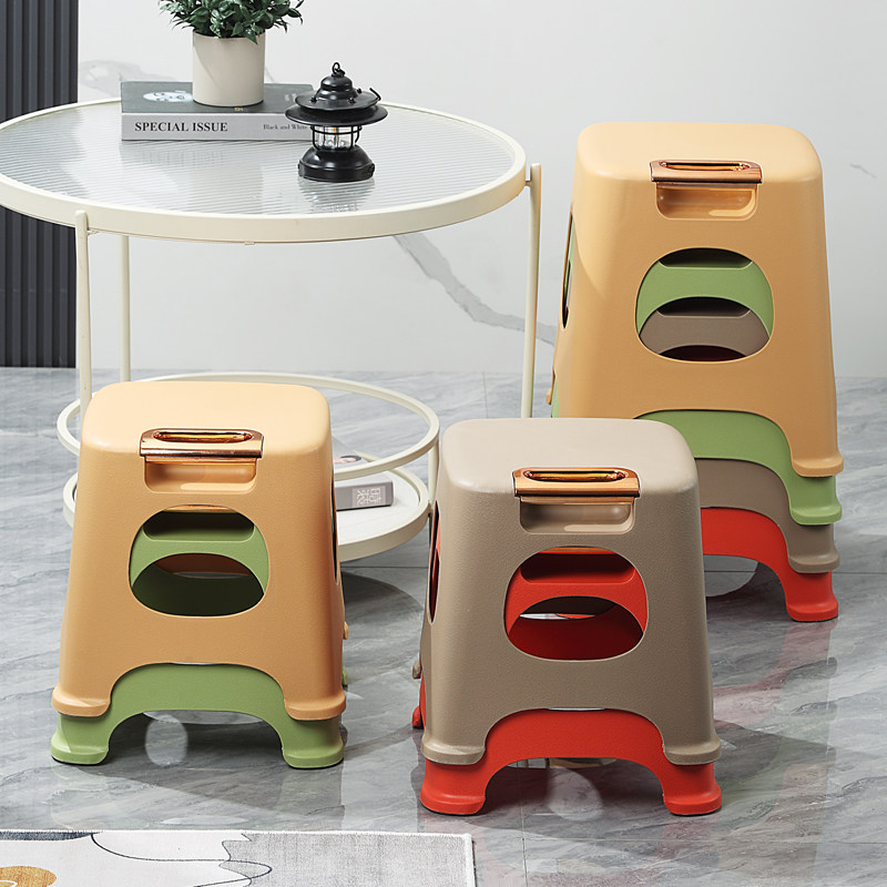 塑料凳子北欧家用可叠放加厚方凳现代简约出租房餐桌凳熟料胶凳子
