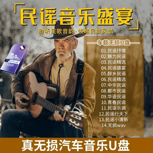 民谣车载u盘小酒馆流行无损高音质歌曲旅行公路音乐汽车载usb优盘