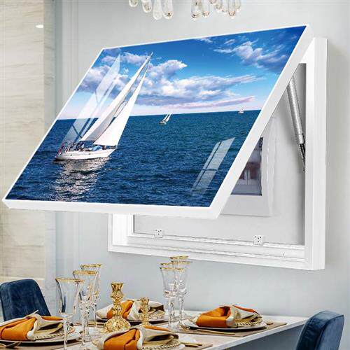 电箱画可推拉配电箱饰遮挡箱盒壁画餐厅表总开关电装闸弱电箱挂画