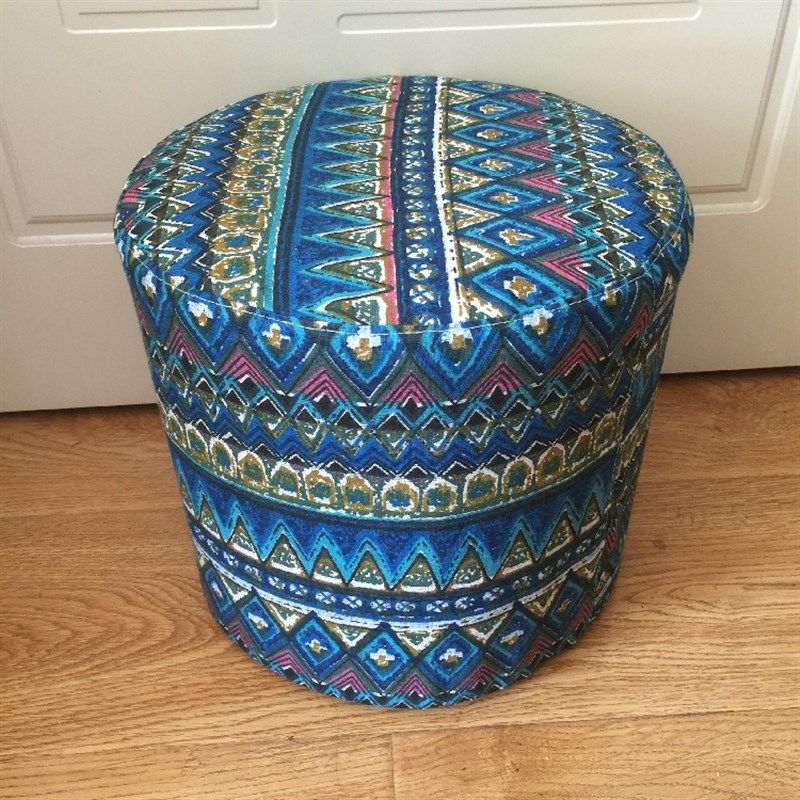 精选棉麻定制方凳子套 圆墩子圆凳子罩  床榻套松紧圆凳子梳妆凳