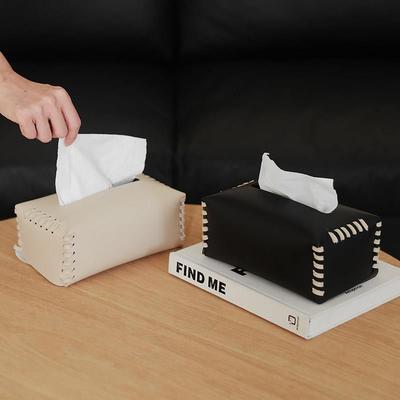 ladylike法式覆古皮革卫生纸盒家用客厅创意车载纸巾盒卷筒卫生纸