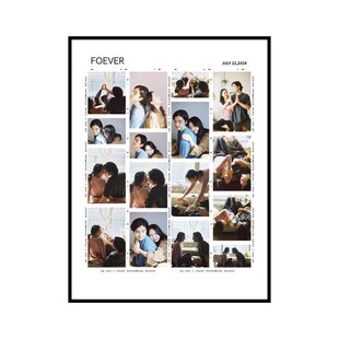 相框照片定制diy创意情侣婚纱照闺蜜写真打印加装裱实木画框挂墙