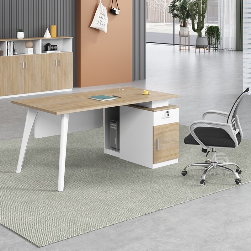 办公室办公桌简约现代单人台式电脑桌椅组合1.2米医院主管桌小型