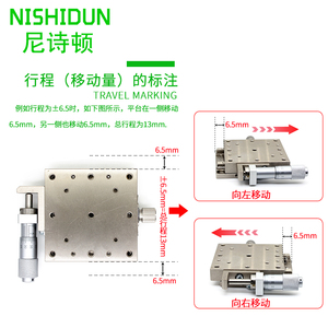 X轴位移平台LBX40/60/25/LBY100精密手动微调直线移动不锈钢滑台