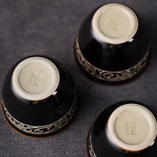 精选邯郸磁州窑陶瓷茶杯功夫小号主人单个品茗杯家用复古中式泡茶