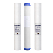 商用净水器前置滤芯20寸三级套装 1微米PP棉颗粒活性炭5um初级过滤