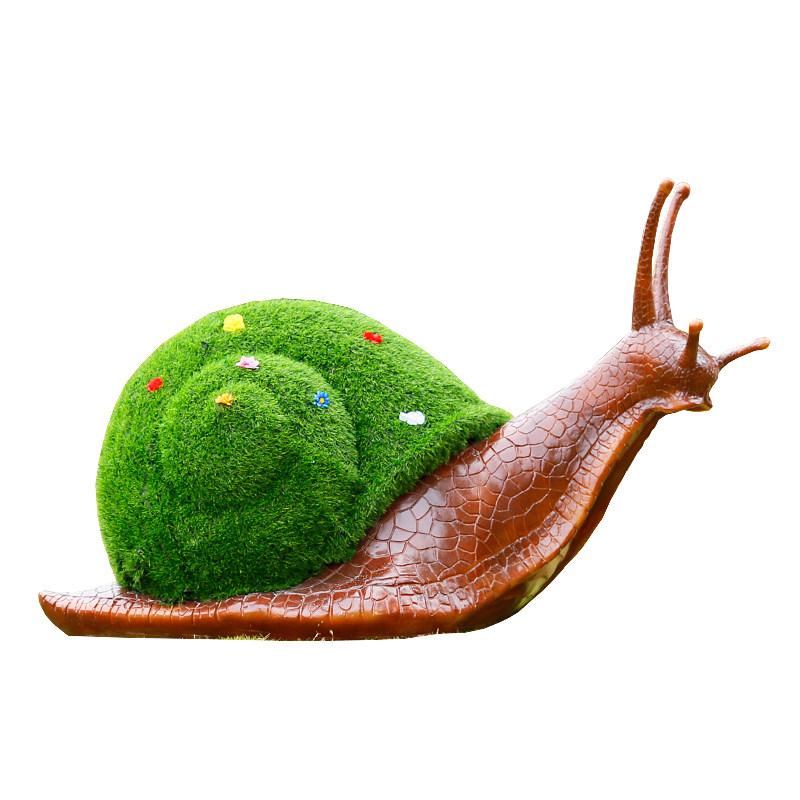 户外绿雕蜗牛摆件绿植草皮仿真动物雕塑园林景观草坪蘑菇装饰小品
