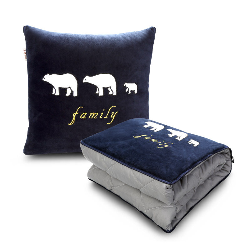 抱枕被毛绒抱枕午睡被子两用加厚办公室汽车靠垫空调被冬可定制