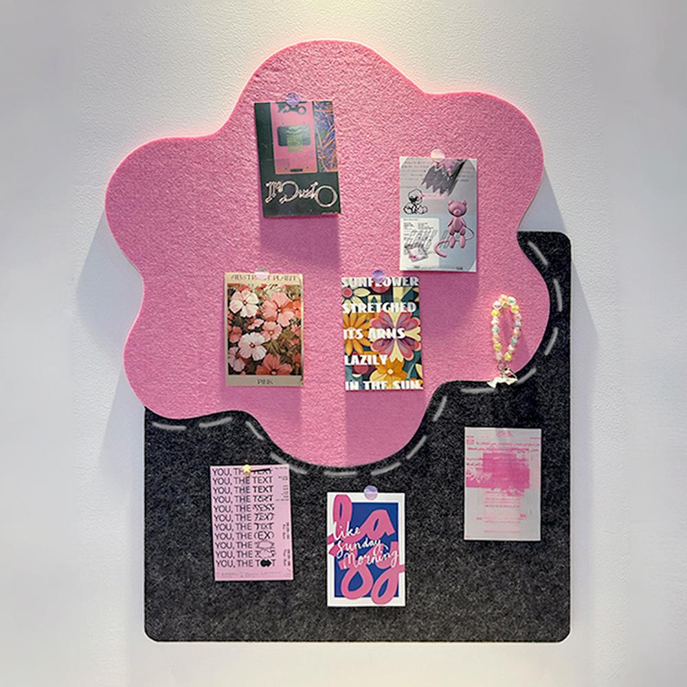 毛毡板墙贴照片墙免打孔留言板软木板挂墙展示板墙板墙面装饰自粘