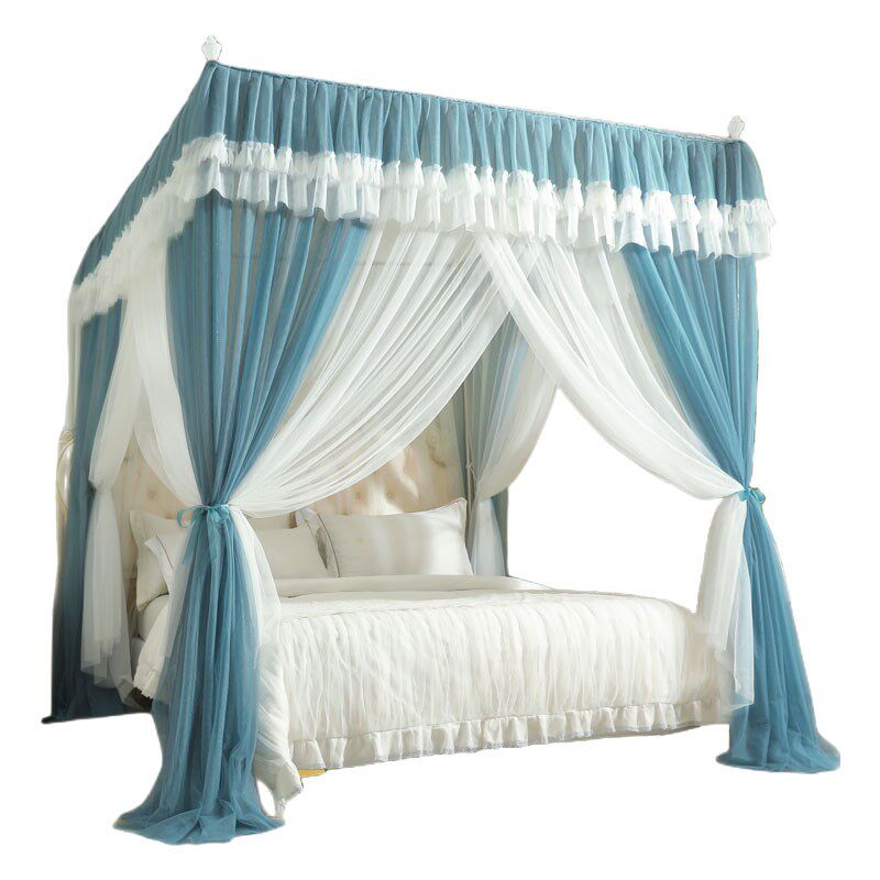 蚊帐家用卧室2024年新款支架杆加粗加厚落地1米8大床文纹账免安装