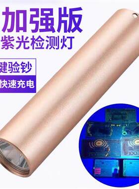 2025新版验钞灯机照钱烟草防伪充电小型紫外线手电筒萤光剂检测笔
