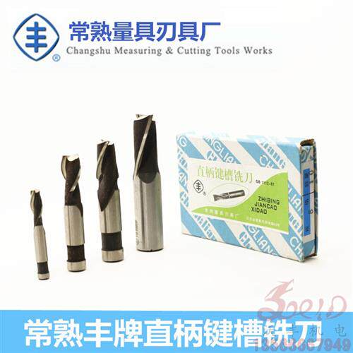 沃丰 常熟直柄键槽二刃两双刃铣刀3 4 5 6 7 8 9 12 14 16 18 20